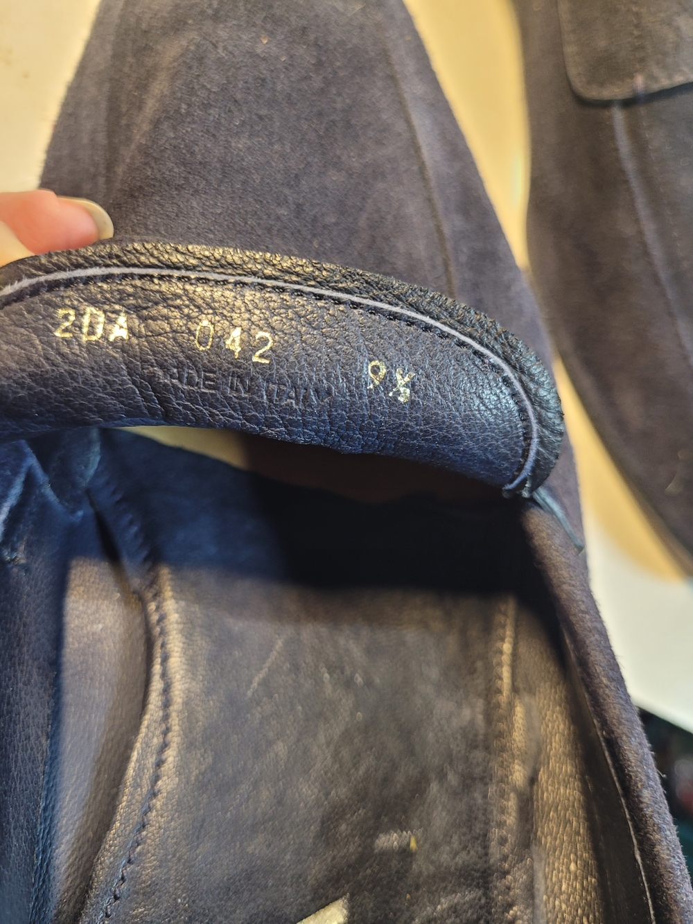 Mens Prada Navy Suede Loafers Made In Italy Size 9 1/2 - Picture 14 of 14